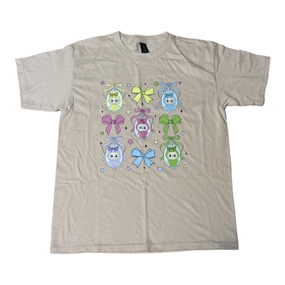 Kids Light Pink Labubu Graphic T-Shirt